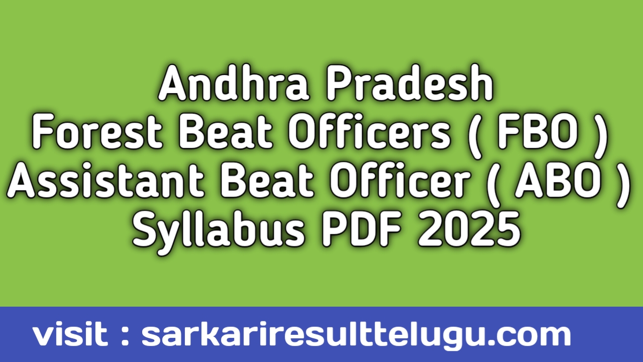 AP FBO&ABO SYLLABUS