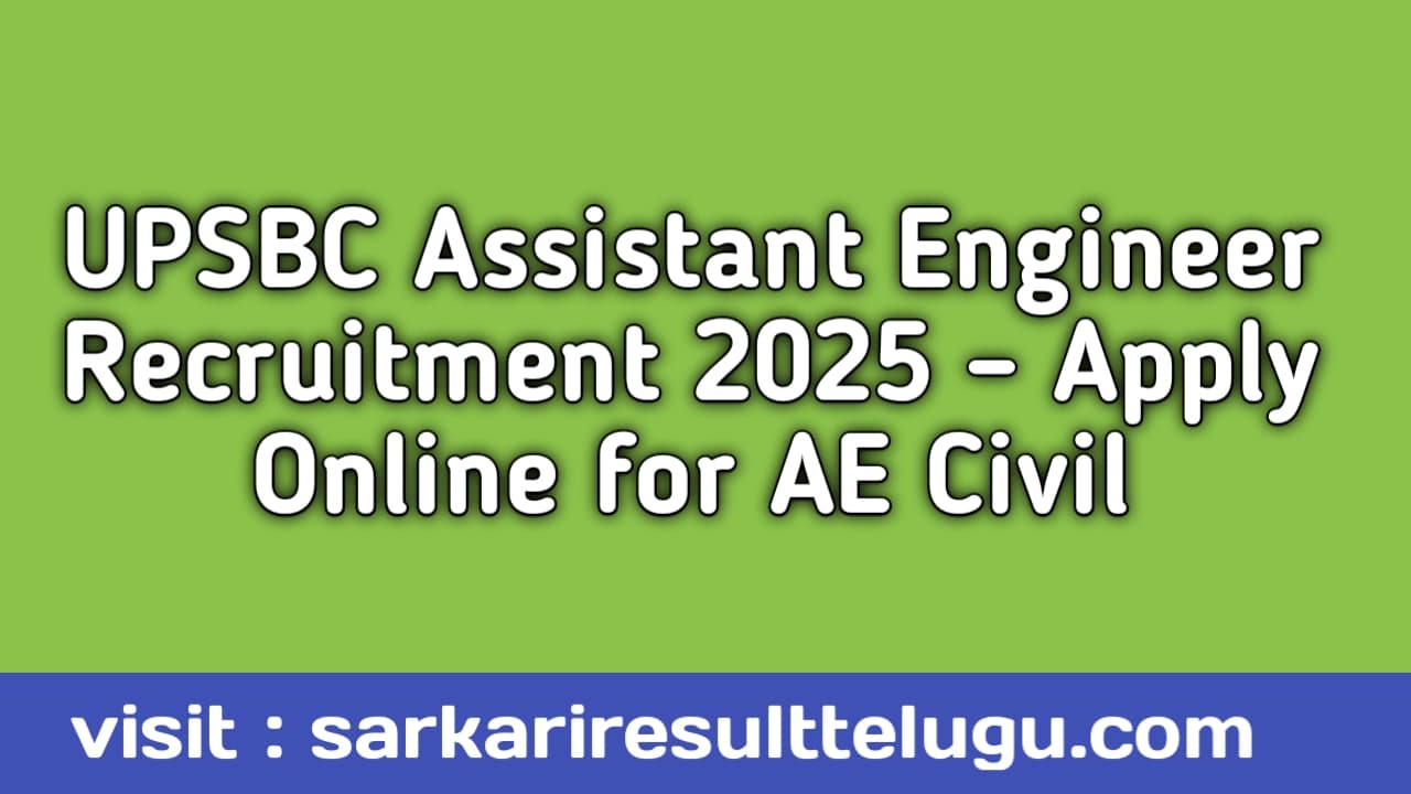 UPSBC Assistant Engineer Recruitment
