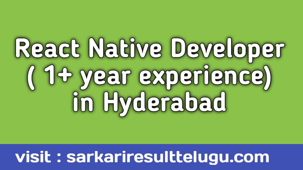 react native jobs hyderabad poster
